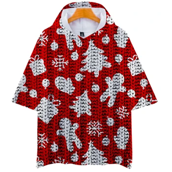 

WAMNI Christmas cropped hoodie Men/Women christmas clothes short-sleeved Hoodie Sweatshirt male/ladies NEW Harajuku Streetwear