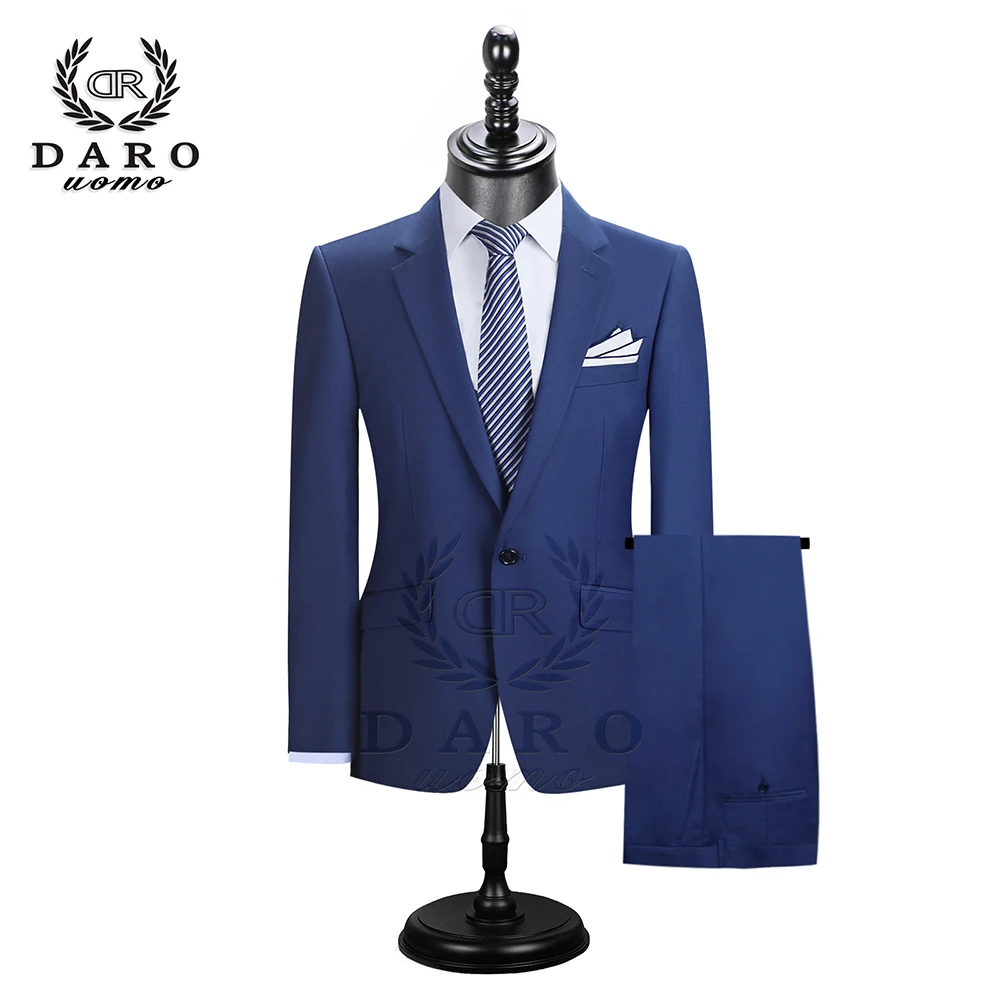 DR DARO UOMO Men Suits Blazer With Pants Slim Fit Casual One Button Jacket for Wedding DR8158