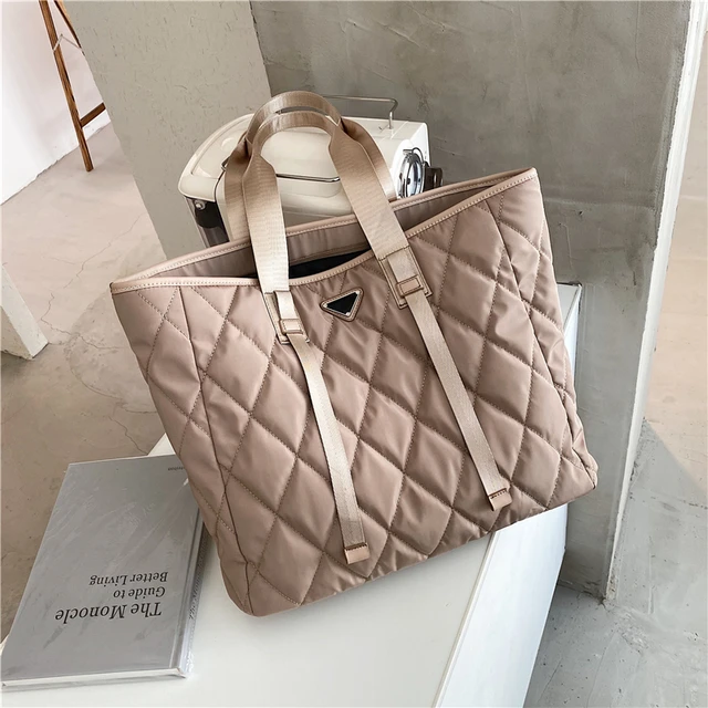 Luxury Winter Large Shoulder Bags for Women 2020 Trend Hand Bag Women's Branded Trending Black Handbags and Purses Sac a main Khaki
