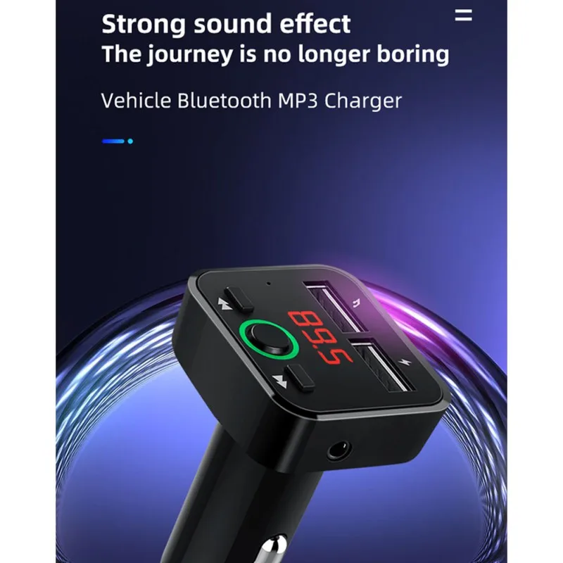 Умный Bluetooth Автомобильный MP3-плеер 5,0 аудио приемник fm-передатчик Hands-free Телефон голосовое напоминание bluetooth Автомобильный fm-передатчик