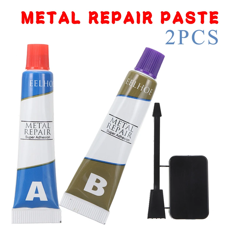 2pc Metal Repair Adhesive Paste Industrial Metal Cold Welding Repair Glue Quickdrying Heat