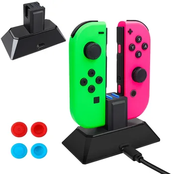 

2 in 1 Switch Joycon Charging Dock Station Stand For Nintendo Switch NS NX Joy-con Power Supply Charger Nintend Switch LED Light