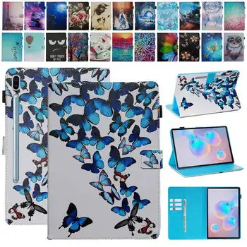 

Auto Sleep Wake Smart Cover For Samsung Galaxy Tab S6 10.5 inch SM-T860 SM-T865 2019 Case Print PU Leather Flip Stand Cover