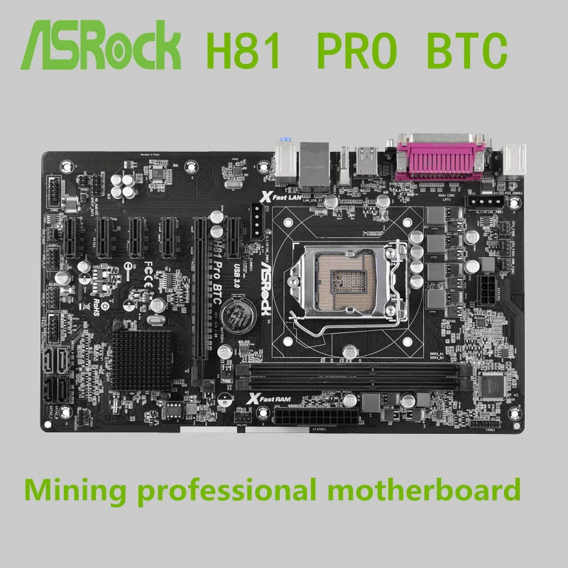 ASRock H81 Pro BTC, LGA /Socket H3, Intel Motherboard | Acquisti Online su eBay