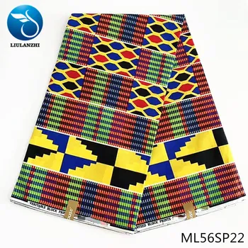 

LIULANZHI African wax fabrics Fashion multicolor printed wax fabric for dress cotton wax ankara ML56SP12-ML56SP24