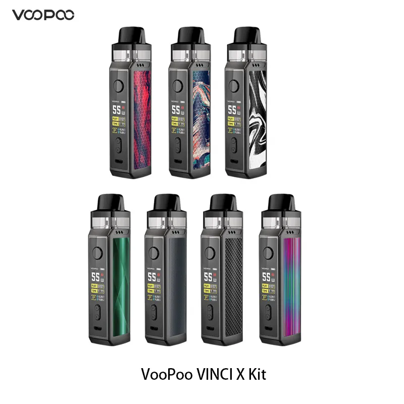 

Voopoo Vinci X Pod Kit Vape 5.5ml Tank 5 Coil Edition 70W Powered By Single 18650 Battery Vape Kit Vs Vinci Mod Kit Drag 2
