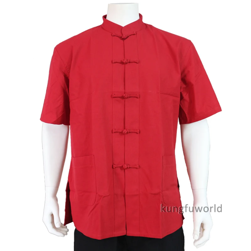 Giacca In Cotone Kung Fu Wushu Arti Marziali Wing Chun Coat Camicie Tai Chi