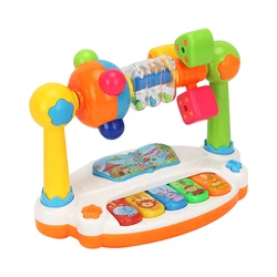 Electronic Organ Rotatable Cartoon Funny Activity Multifunctional Kids Baby Early Education Musical Learning Toy Animal Playing