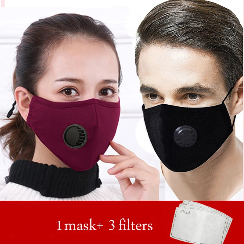 

PM2.5 mouth Mask anti dust mask Activated carbon filter Windproof Mouth-muffle bacteria proof Flu Face masks for Asthma Unisex