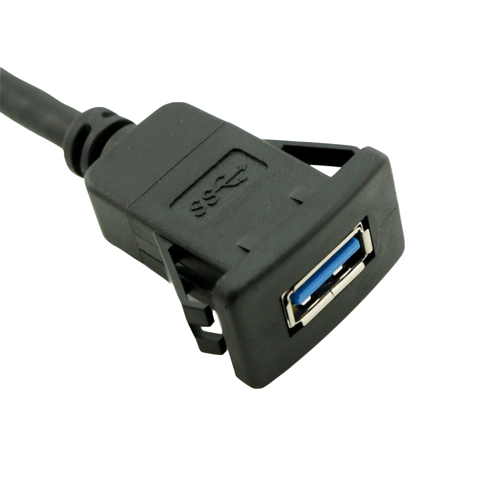 1х Автомобильная приборная панель с заподлицо USB 3,0 А розетка папа-мама удлинитель панель кабель 1 м/2 м