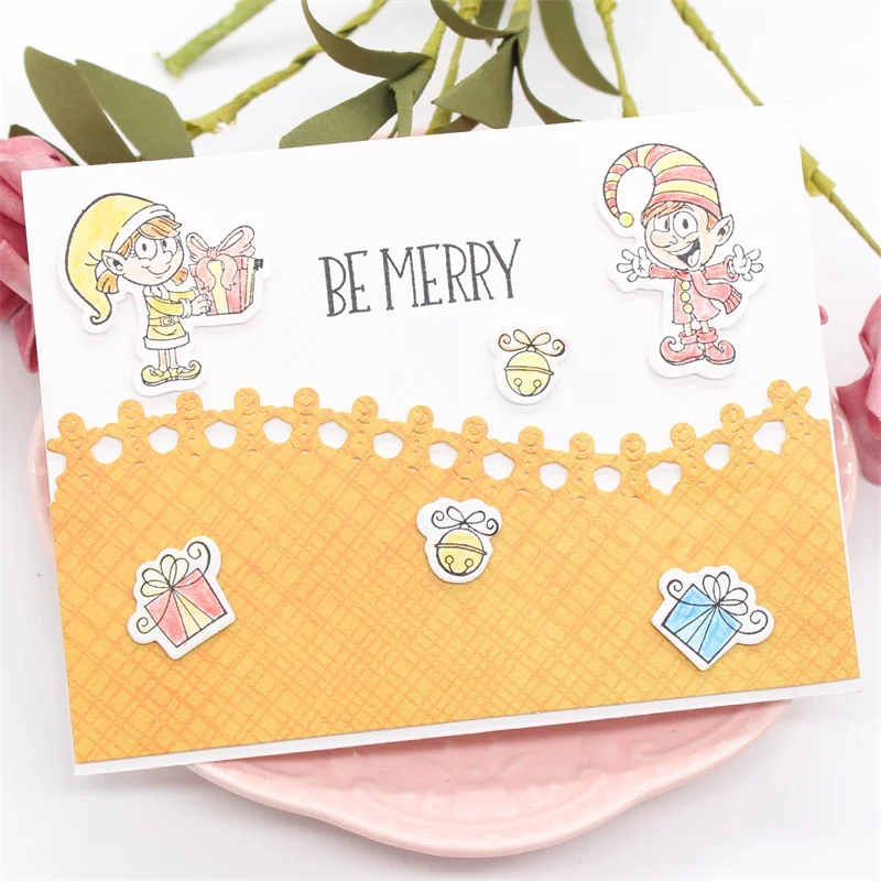 

ZFPARTY Gingerbread Man Border Metal Cutting Dies Stencils for Scrapbooking/photo album Decorative Embossing Paper Cards
