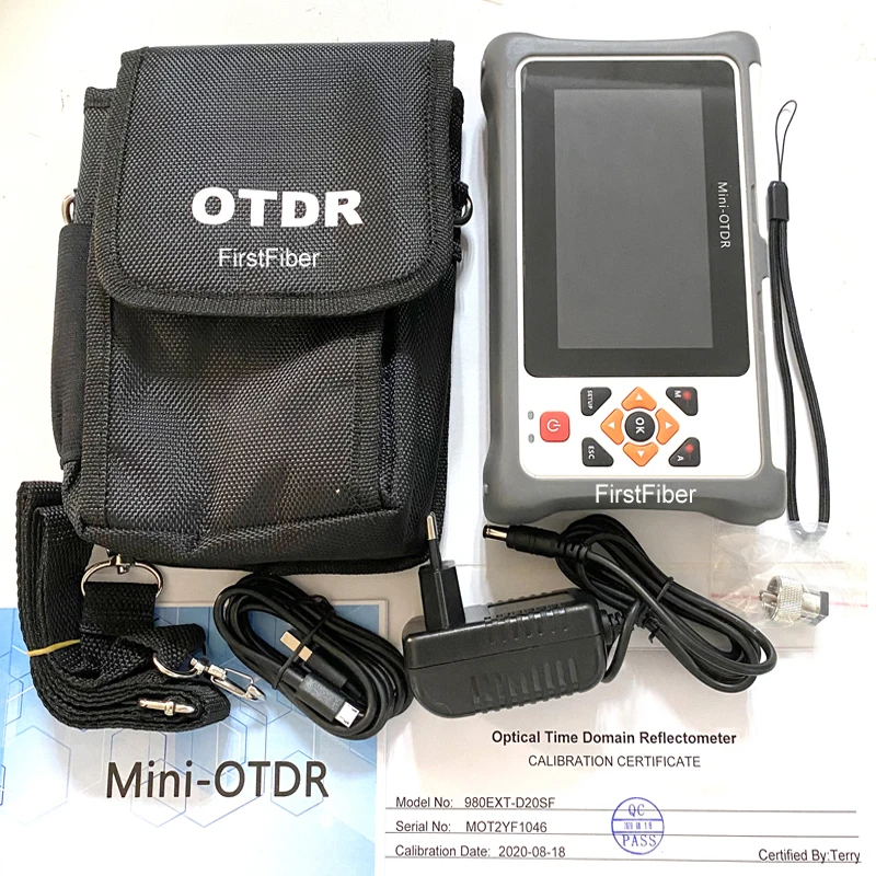 

980EXT Pro mini OTDR Reflectometer with OPM OLS VFL Touch Screen 22 20dB SC FC 1310nm 1550nm Fiber Optic OTDR Fiber Tester