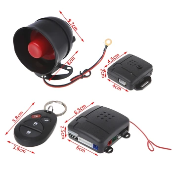 

Free shipping 1-Way Car Vehicle Burglar Alarm System Keyless Entry Security System w/ 2 Remote