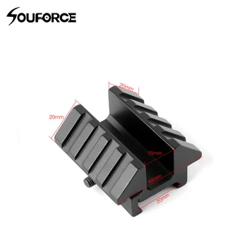 

4 Slots 20mm 45 Degree Offset Side Double Dual Weaver Picatinny Rail Scope Mount Accessories Hunting