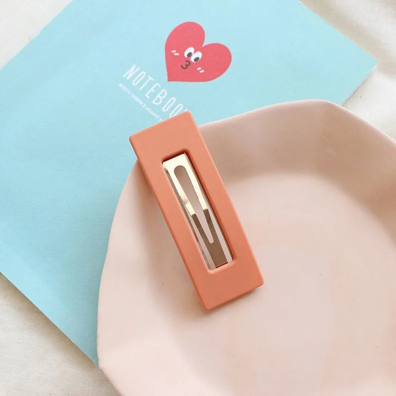 Cute Scrub Hairpins Snap Hair Clip for Girls Hair Pins Unique Women's Gift BB Hair Clip Candy Color Hair Accessories