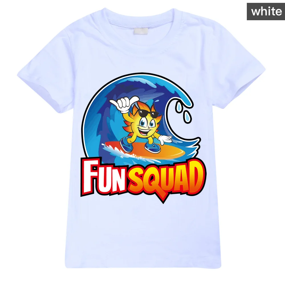 Fun Squad game Children Cartoon Cotton T-shirt Pullover Leisure Kids Girls Tops Christmas Gift 2022 Summer Clothes For Kids