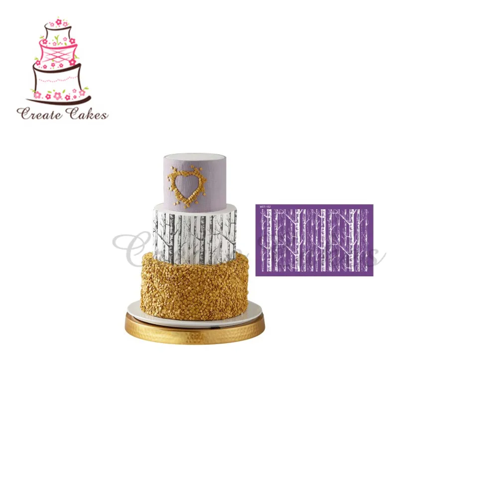 

Winter Woods Cake Stencil Lace Mesh Stencils For Wedding Cake Border Stencils Fondant Mould Cake Decorating Tool Cake Mold