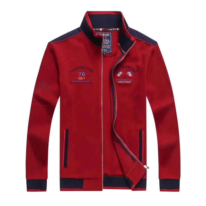 Бренд Tace& Shark, мужская куртка с вышивкой, chaqueta hombre, на молнии, модный и Повседневный свитер, пальто, doudoune homme, мужская куртка