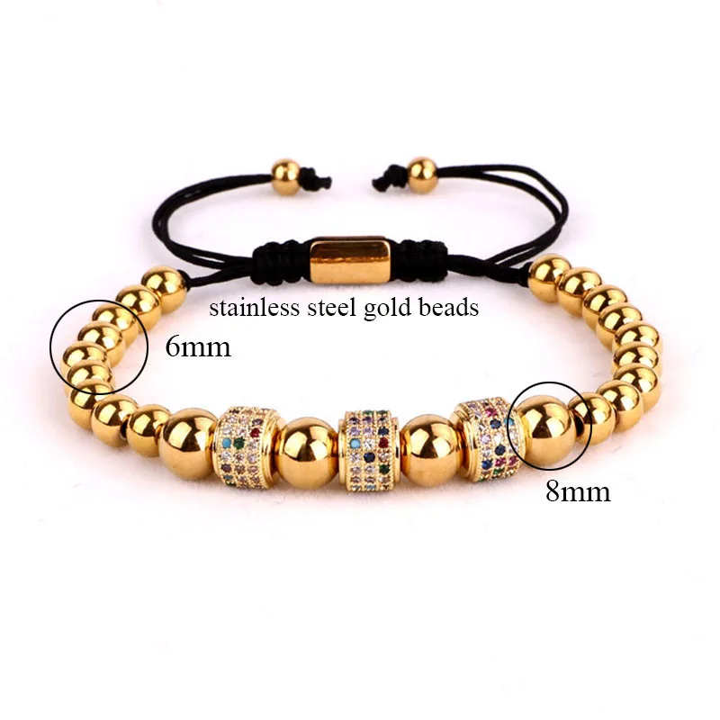 New Women Jewelry High Quality Colorful CZ Charm Stainless Steel Bead Handmade Fashion Bracelet - Image 3