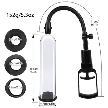 Male Penis Pump Manual Penis Enlarger Sex Toys For Man Vacuum Pump Male Masturbation Penile Extender Trainer Adults Sex Products 6