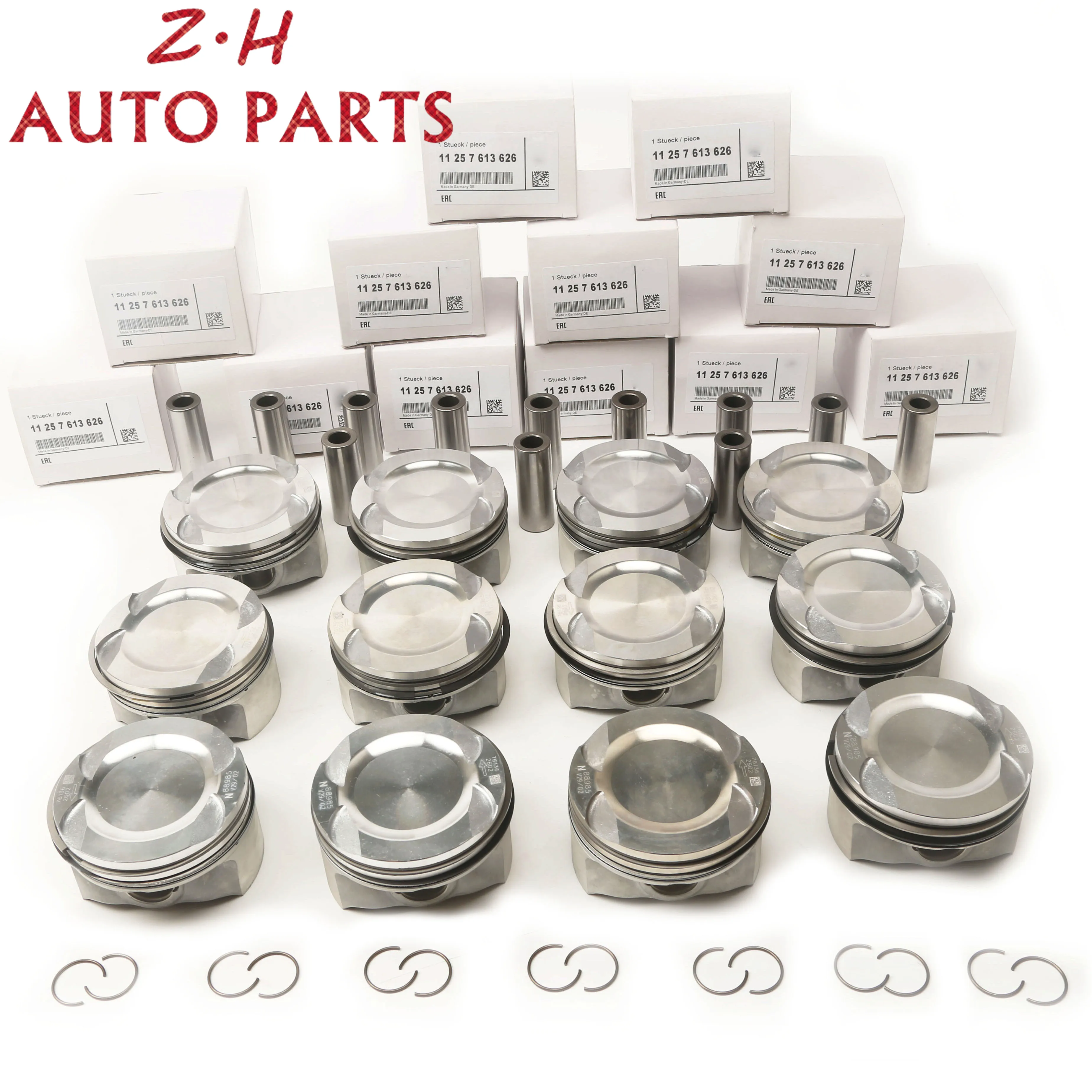 N74B66A 6.6T V12 Pin 22MM 12Pcs Engine Piston & Ring 11257576475 