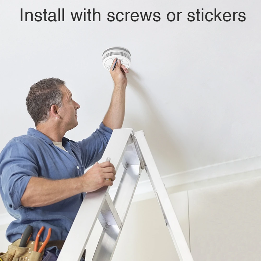 SM05W 3pcs/Lot Wifi Smoke Detector Wireless Fire Alarm Sensor Protection Tuya APP Control Office/Home ?????? ???? rookmelder