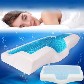 

Silicone Gel Memory Foam Pillow Summer Ice Cooling Pillow Anti Eczema Cervical Vertebra Neck Comfort Pillow Improve Sleep Pillow