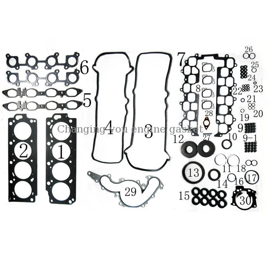2UZFE 2UZ For TOYOTA LAND CRUISER 100 and LEXUS LX 470 METAL Full Set Engine Gasket Engine Overhaul Kits 04111-50120 50178100