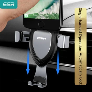 

ESR Phone Holder for Car Use Gravity Reaction Air Vent Mount Phone Stand Cell Phone Holder Stand for iPhone Samsang S20 Xiaomi