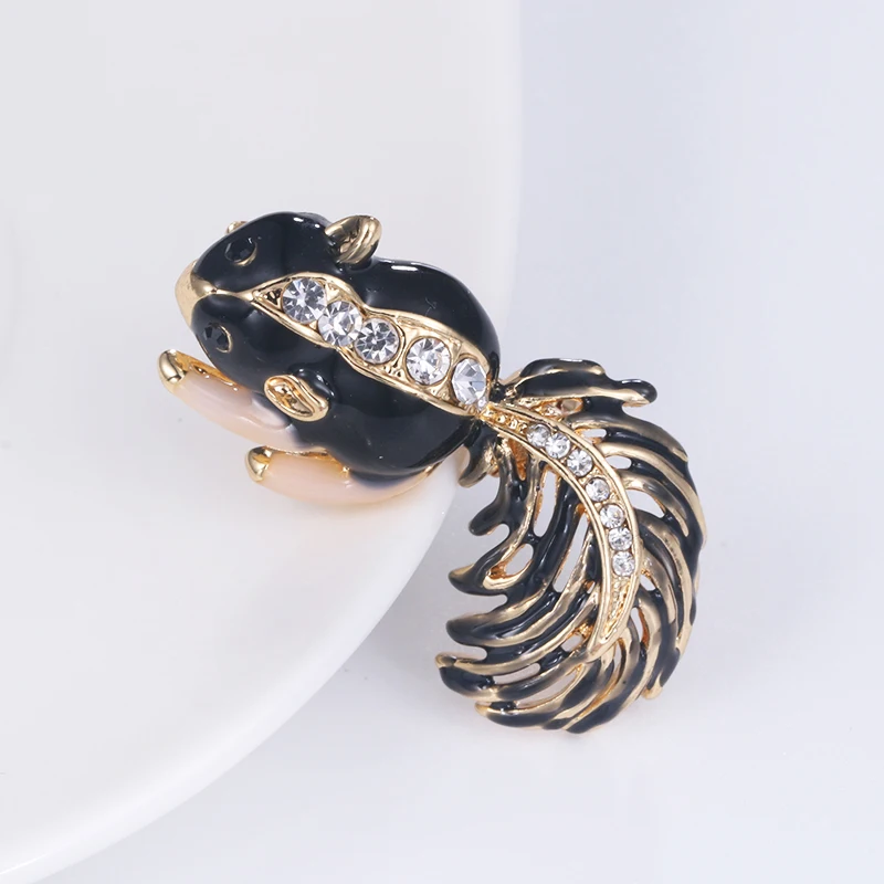Baiduqiandu Бренд Новое поступление золотой цвет черный эмалированный белка Bijoux