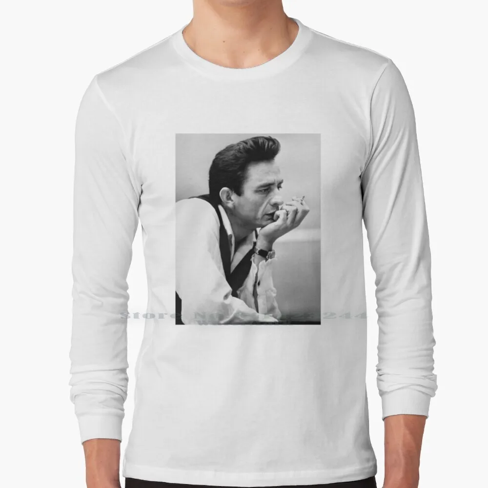 Maglietta A Maniche Lunghe Sigaretes Of T-Shirt Johnny Johnny Cash Matassa 3 Matassa Iii Matassa Jr Chitarra Willie 485 Willie 485 Rebel