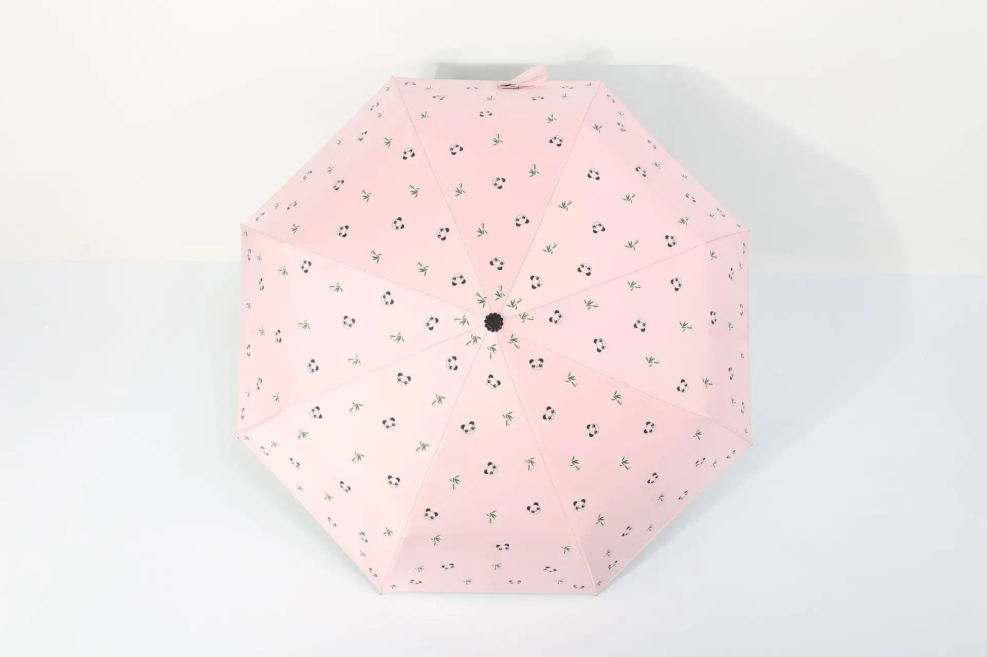 

Cartoon Panda Creative Folding Umbrella Students Hipster Three Fold Rain Or Shine Dual Purpose Sun-resistant UV-Protection Paras