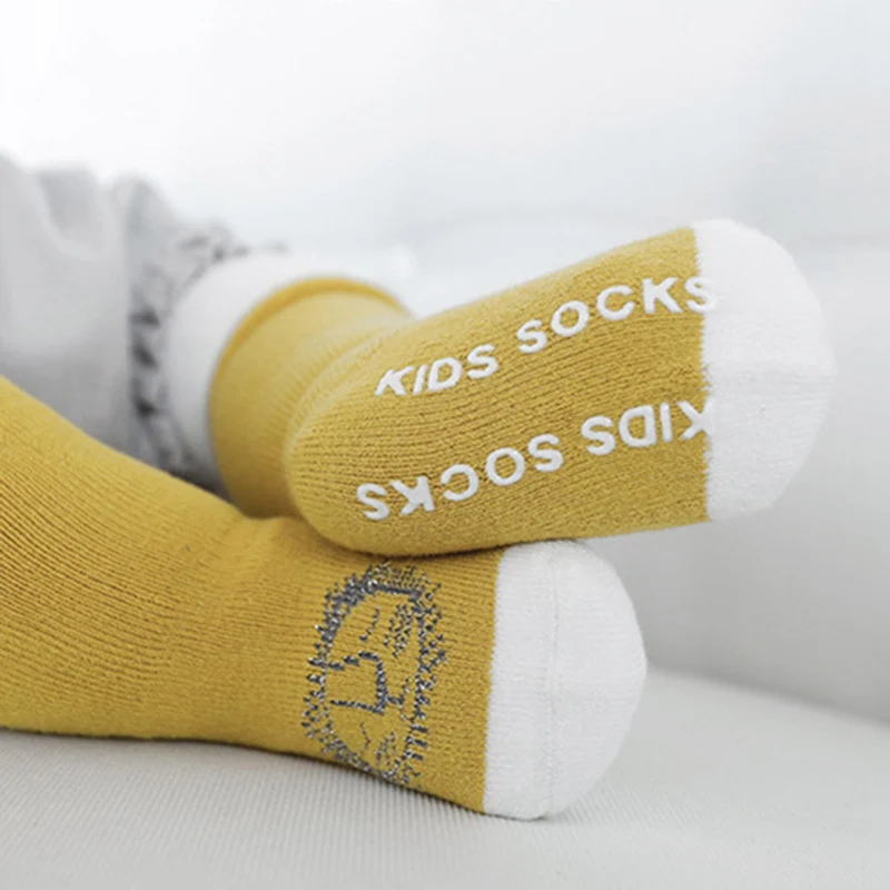 

3 Pairs/Lot Autumn Winter Baby Girls Boys Cotton Knee High Socks Terry Thicken Kids Toddler Long Socks For Children