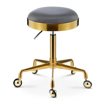 

Beauty Stool Barber Shop Chair Rotary Lifting Salon Work Bench Pulley Stainless Steel Hair Cutting Stool