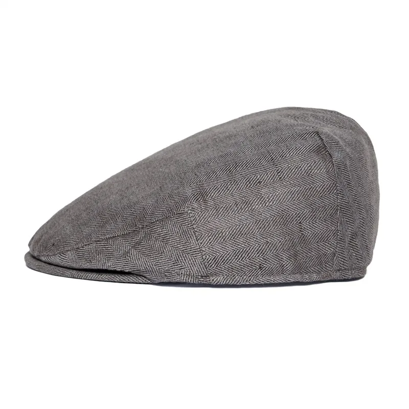 BOTVELA Men Cap Herringbone Linen Newsboy Caps High Quality Flat Caps Driver Ivy Hat Bakerboy Hats Cool Boina for Male - Image 2