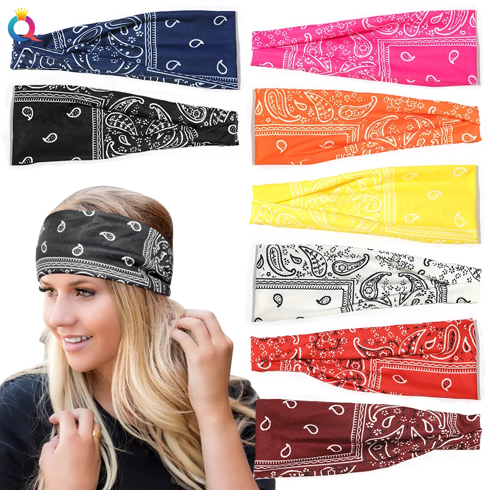 

Trend 2020 Printed Sports Yoga Turban Women Headband Scrunchie Girls Hair Head Hoop Bands Wrap Accessories Hairband Headdress