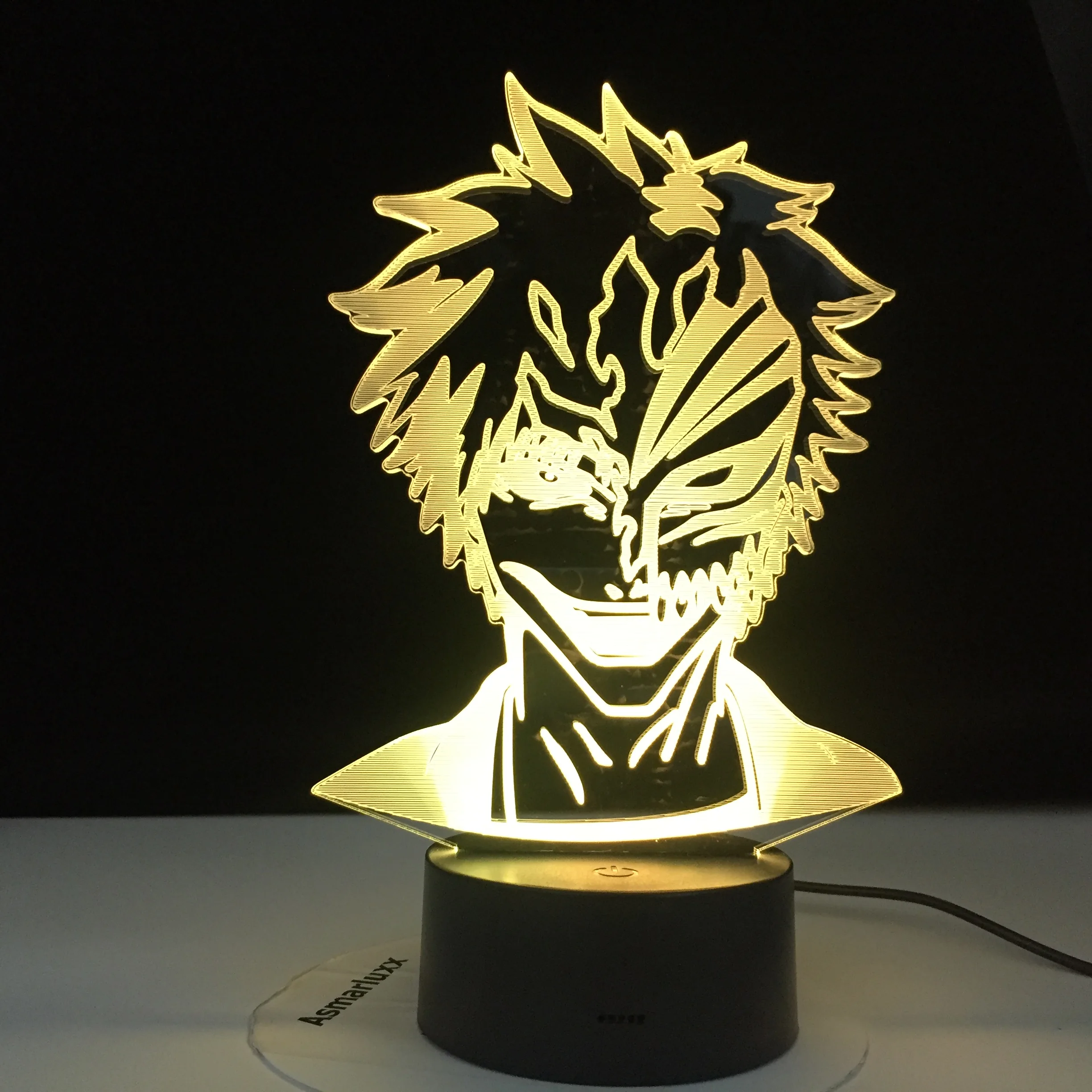 Аниме Bleach 3d маска для лица Уход за кожей светодиодный Ночной светильник