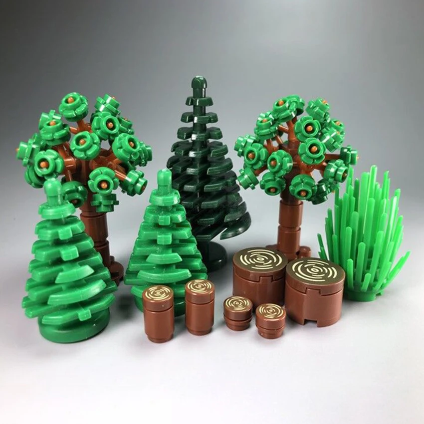  City Street View Legoings Forest Wood Stump Tree Building Block Logging Tool Bricks Set MOC Accessories DIY Toys for Children (4)