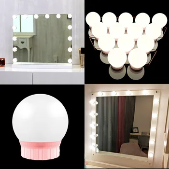 

Led Mirror Pink Dimming Bathroom Dressing Mirror Bulb