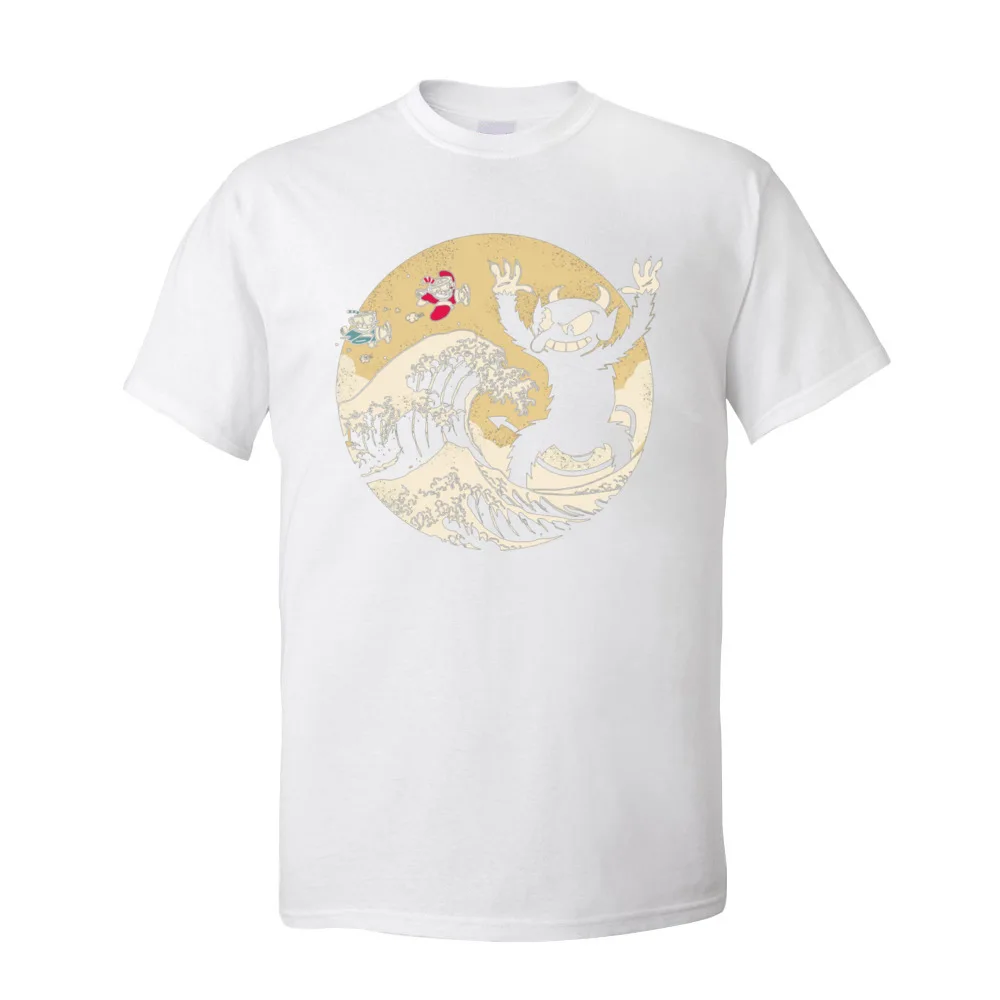 Great Retro Game Battle Design Summer Pure Cotton Round Neck Men Tops & Tees Casual T-Shirt Family Short Sleeve T-shirts Great Retro Game Battle-127 white