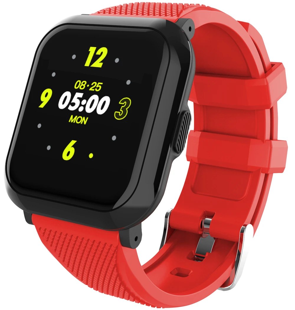 RED Умные часы SYYTECH DB12, Bluetooth, пульсометр, Мониторинг Артериального Давления, напоминание о звонках, IP68, водонепроницаемый спортивный умный Браслет - Цвет: RED