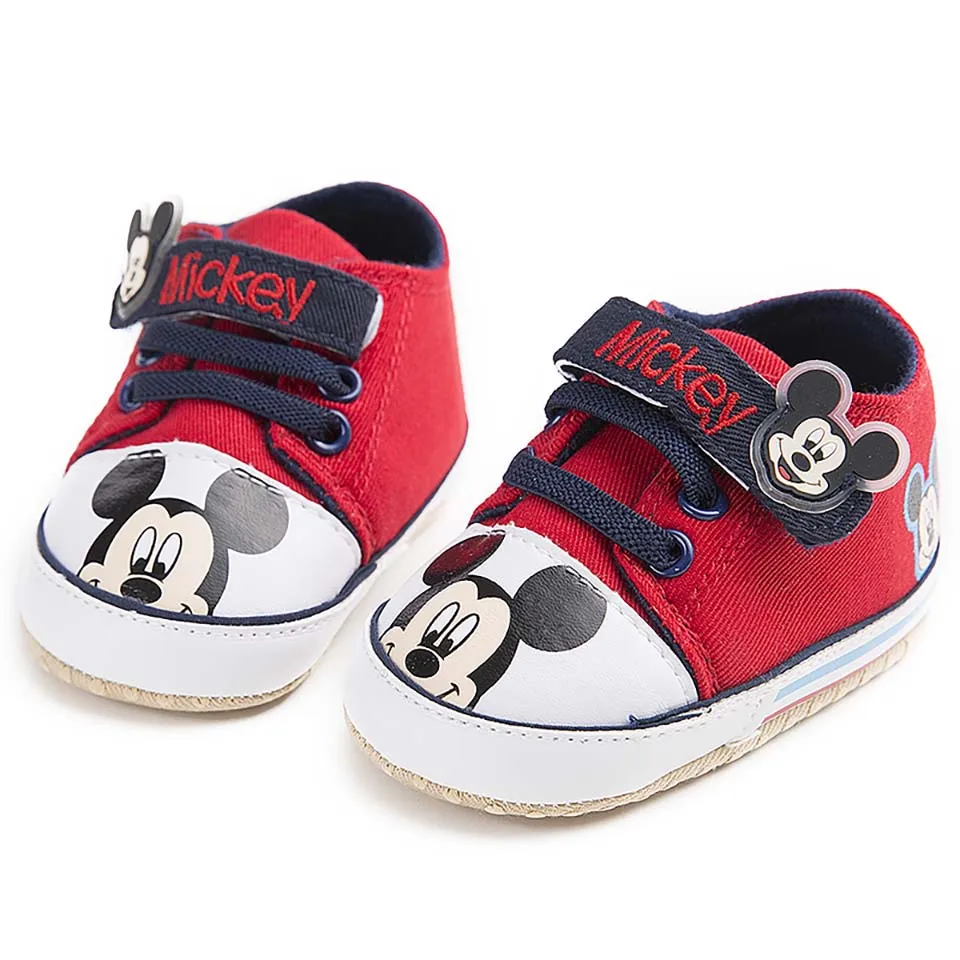 0-18 месяцев, милая обувь для маленьких девочек с Минни, обувь для новорожденных, обувь для младенцев с мышкой, детские кроссовки для мальчиков, обувь с мягкой подошвой для кроватки, обувь для малышей, Bootis - Цвет: Red