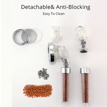 

Bathroom water shower shower mode 3 stone high pressure handheld shower head save rain shower head filter shower