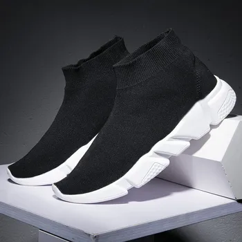 

INS Hot Sell Chunky Socks Sneakers for Men Women Shoes 2020 Spring Flyknit Breathable Light Outdoor Running Walking Sport Shoes