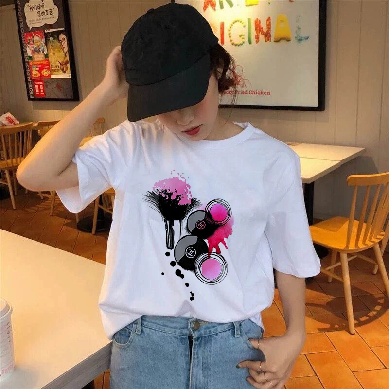 Women's Wreath T-shirt Colorful graffiti clothes ladies short sleeve Kawaii Tees top graphic T-shirt printing T-shirt female