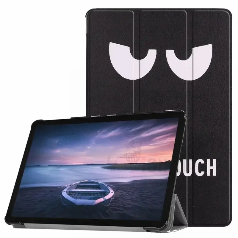 Трехстворчатая крышка для Samsung Galaxy Tab A 10," SM-T590 T595 T597 чехол с принтом кожаный флип-чехол с подставкой Авто Режим сна
