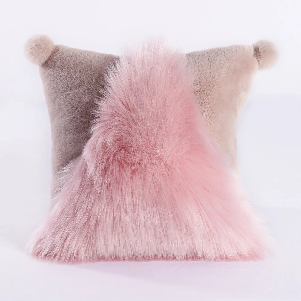 

Роскошный меховой чехол для подушки, наволочка для подушки, чехол для подушки, розовая подушка для дома, Декоративные диванные подушки, онлайн знаменитости, любовь