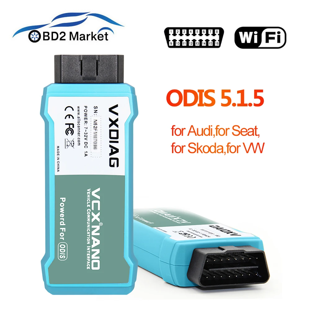 VXDIAG VCX NANO для VAG ODIS V4.4.10 V5.1.6 5054a 6154 WIFI OBD2 сканер автомобильный диагностический