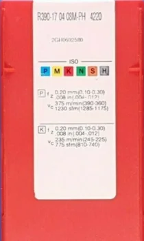 

10PCS CARBIDE INSERT R390-170408M-PH 4220