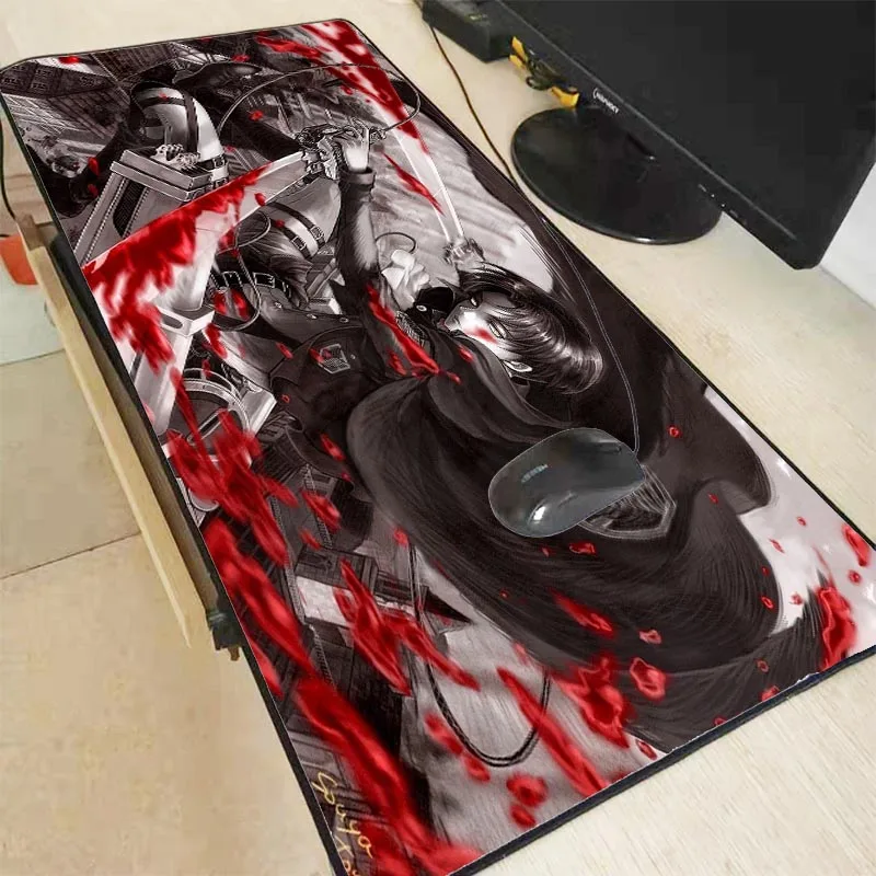 

Attack on Titan Mouse Pads 90x40cm Pad Mouse Notbook Computer Pad Mouse Lockrand Gaming Mousepad Gamer To Keyboard Mouse Mats
